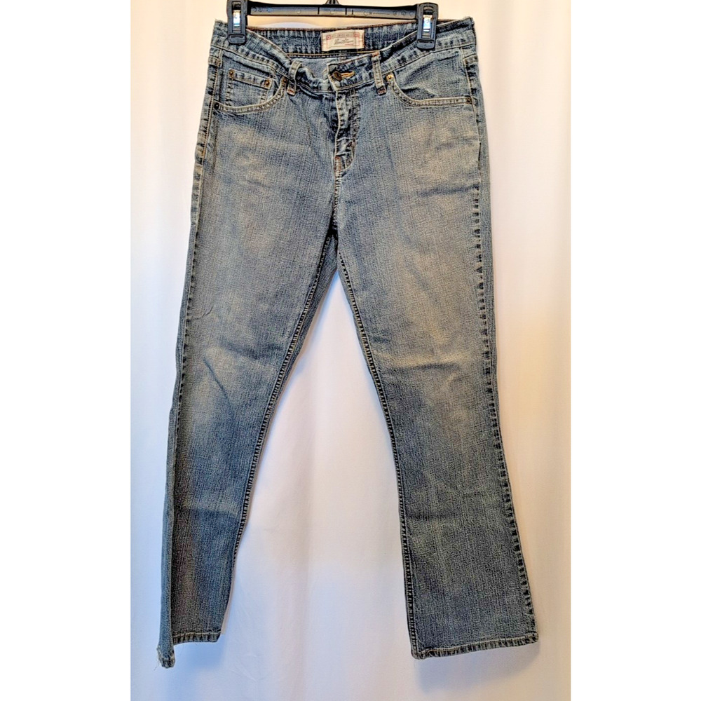 Levi's Jeans 8 Short denim light blue womens stretch low rise bootcut